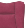 Silla Relax Rojo vino tinto 63 x 67 x 94 cm Terciopelo