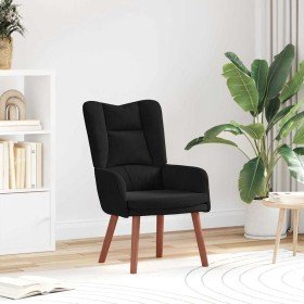 Silla Relax Negro 63 x 67 x 94 cm Terciopelo Silla Relax Negro 63 x 67 x 94 cm Terciopelo