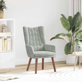 Silla Relax Gris claro 63 x 67 x 94 cm Terciopelo