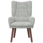Silla Relax Gris claro 63 x 67 x 94 cm Terciopelo