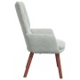 Silla Relax Gris claro 63 x 67 x 94 cm Terciopelo