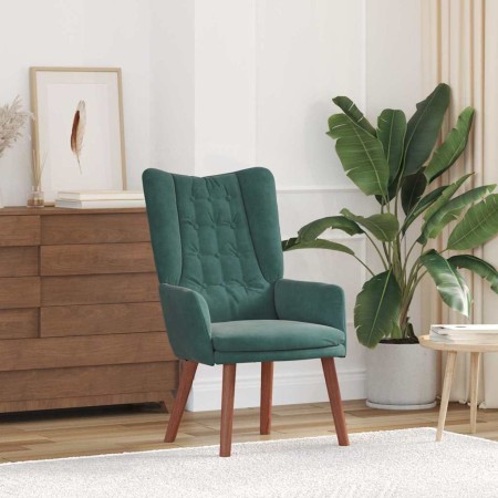 Silla Relax Verde oscuro 63 x 67 x 94 cm Terciopelo