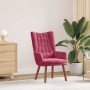 Silla Relax Rojo vino tinto 63 x 67 x 94 cm Terciopelo