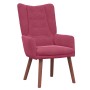 Silla Relax Rojo vino tinto 63 x 67 x 94 cm Terciopelo