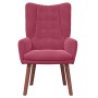 Silla Relax Rojo vino tinto 63 x 67 x 94 cm Terciopelo