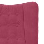 Silla Relax Rojo vino tinto 63 x 67 x 94 cm Terciopelo