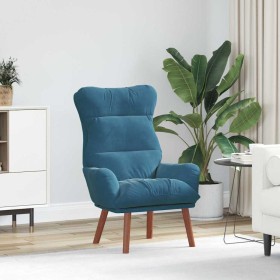 Silla Relax Azul 69 x 74 x 93 cm Terciopelo Silla Relax Azul 69 x 74 x 93 cm Terciopelo