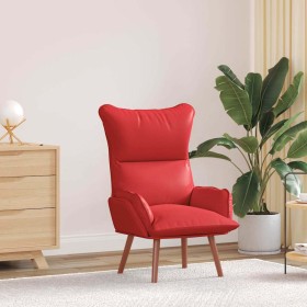 Silla Relax Rojo 69 x 74 x 93 cm Cuero sintético Silla Relax Rojo 69 x 74 x 93 cm Cuero sintético
