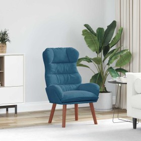 Silla Relax Azul 69 x 74 x 93 cm Terciopelo Silla Relax Azul 69 x 74 x 93 cm Terciopelo