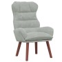 Silla Relax Gris claro 69 x 74 x 93 cm Terciopelo