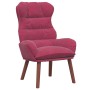 Silla Relax Rojo vino tinto 69 x 74 x 93 cm Terciopelo