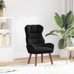 Silla Relax Negro 69 x 74 x 93 cm Terciopelo Silla Relax Negro 69 x 74 x 93 cm Terciopelo