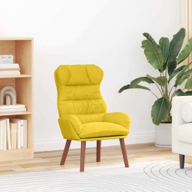 Silla Relax Amarillo 69 x 74 x 93 cm Terciopelo Silla Relax Amarillo 69 x 74 x 93 cm Terciopelo