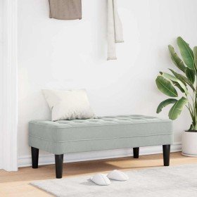 Banco Gris claro 113 x 57 x 39 cm Terciopelo