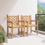 Sillas de jardín 2 pcs Marrón 58 x 60 x 90 cm