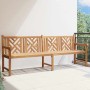 Banco de jardín Marrón 228 x 60 x 90 cm Madera de teca maciza