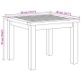 Mesa de Café Marrón 45 x 45 x 36 cm Madera de teca maciza