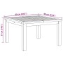 Mesa de Café Marrón 60 x 60 x 36 cm Madera de teca maciza