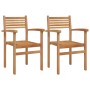 Sillas apilables de jardín 2 pcs Marrón 55.5 x 55.5 x 90 cm