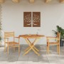 Sillas apilables de jardín 2 pcs Marrón 55.5 x 55.5 x 90 cm
