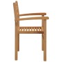 Sillas apilables de jardín 2 pcs Marrón 55.5 x 55.5 x 90 cm