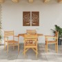 Sillas apilables de jardín 4 pcs Marrón 55.5 x 55.5 x 90 cm