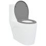 Asiento de Inodoro de Liberación Rápida Gris