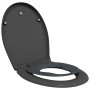 Asiento de Inodoro de Liberación Rápida Antracita