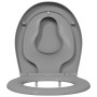 Asiento de Inodoro de Liberación Rápida Gris