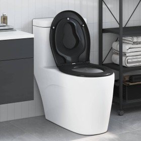 Asiento de Inodoro de Liberación Rápida Negro
