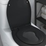 Asiento de Inodoro de Liberación Rápida Negro