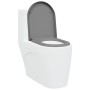 Asiento de Inodoro de Liberación Rápida Gris 46.2 x 36 x 4.3 cm
