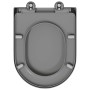 Asiento de Inodoro de Liberación Rápida Gris 46.2 x 36 x 4.3 cm