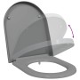 Asiento de Inodoro de Liberación Rápida Gris 46.2 x 36 x 4.3 cm