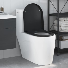 Asiento de Inodoro de Liberación Rápida Negro