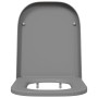 Asiento de Inodoro de Liberación Rápida Gris 44.5 x 35 x 3.6 cm
