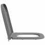 Asiento de Inodoro de Liberación Rápida Gris 44.5 x 35 x 3.6 cm