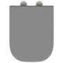 Asiento de Inodoro de Liberación Rápida Gris 44.5 x 35 x 3.6 cm