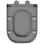 Asiento de Inodoro de Liberación Rápida Gris 44.5 x 35 x 3.6 cm