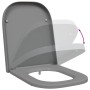 Asiento de Inodoro de Liberación Rápida Gris 44.5 x 35 x 3.6 cm