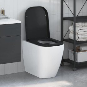 Asiento de Inodoro de Liberación Rápida Negro