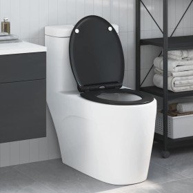 Asiento de Inodoro de Liberación Rápida Negro