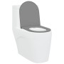 Asiento de Inodoro de Liberación Rápida Gris 44 x 36.4 x 3.4 cm