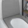 Asiento de Inodoro de Liberación Rápida Gris 44 x 36.4 x 3.4 cm