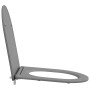 Asiento de Inodoro de Liberación Rápida Gris 44 x 36.4 x 3.4 cm