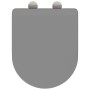 Asiento de Inodoro de Liberación Rápida Gris 44 x 36.4 x 3.4 cm