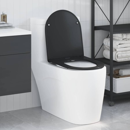 Asiento de Inodoro de Liberación Rápida Negro