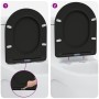 Asiento de Inodoro de Liberación Rápida Negro