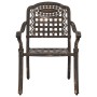 Silla de Jardín 2 pcs Bronce 55 x 56.5 x 91cm Aluminio