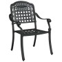 Silla de Jardín 2 pcs Negro 55 x 56.5 x 91cm Aluminio